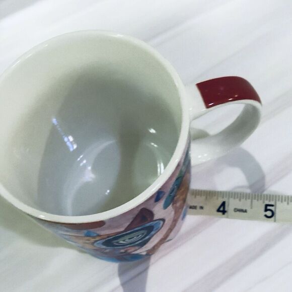 Abstract Cat and Fish Coffee Mug Tea Cup by Michelle Allen Designs Bone China - Picture 3 of 8